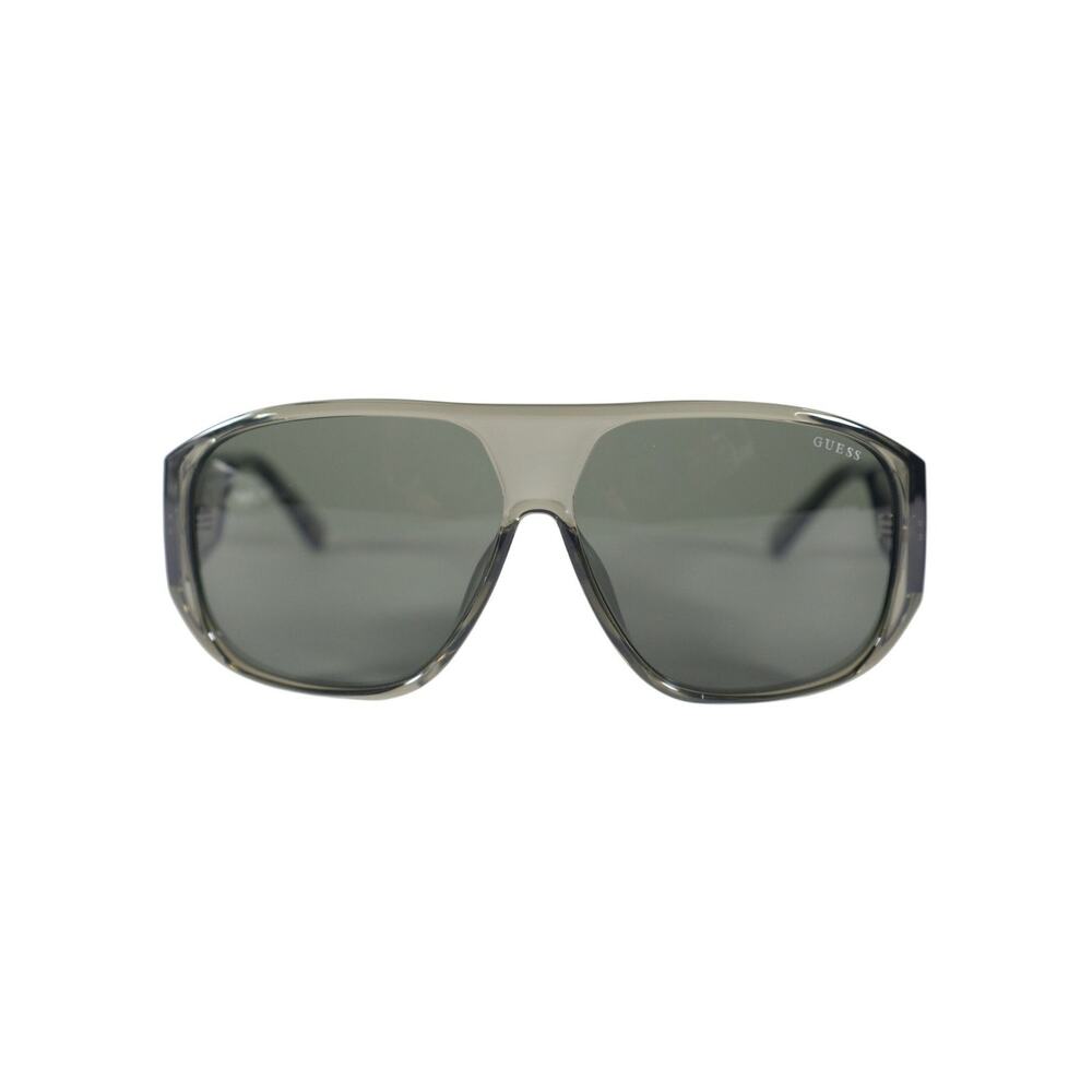GUESS Oversized Aviator Shield Sunglasses - Green Transparent Grey Lens - NWT